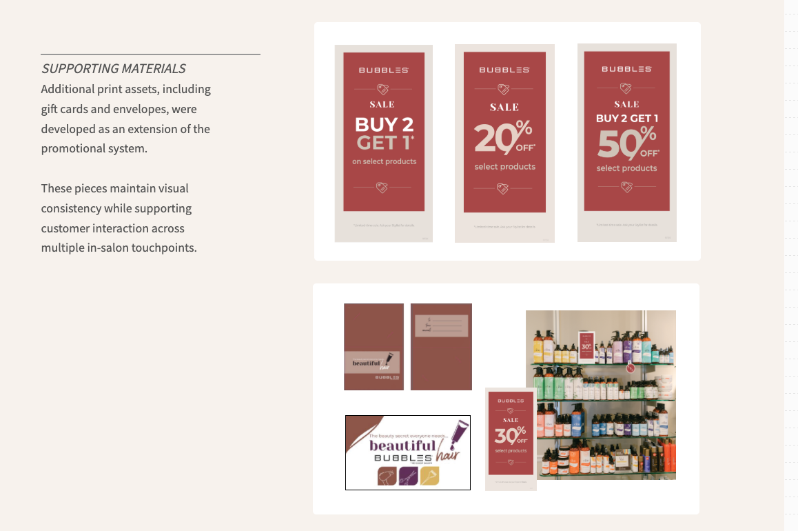 Hair Cuttery retail marketing — additional promotional materials