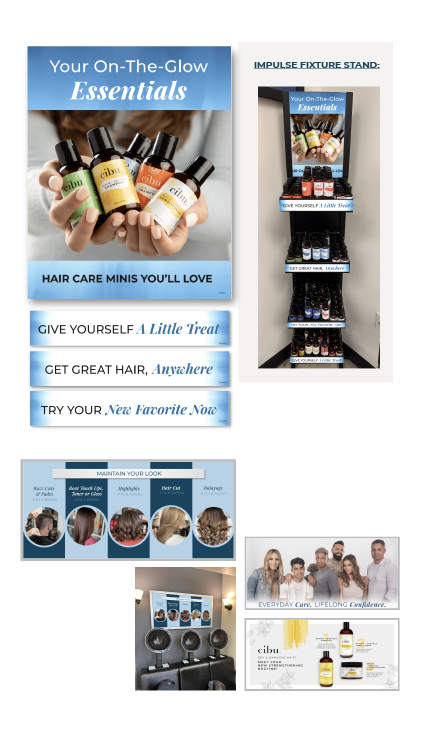 Hair Cuttery customer touchpoints — in-store display elements and retail fixtures